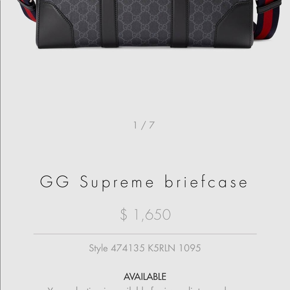 Gucci supreme briefcase. - Picture 7 of 7